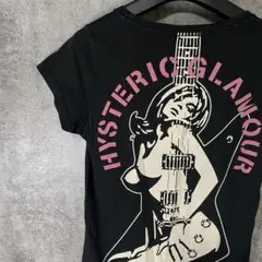 美品✨】ヒステリックグラマー ギターガール ビッグロゴ Tシャツ 黒 L 