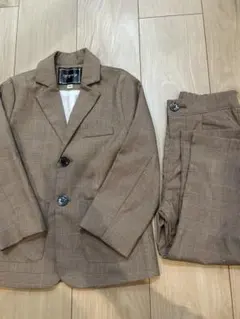 【美品】チェックジャケットパンツセット　100cm