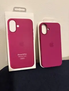 【新品】iPhone 16 Plus シリコンケースフクシア　 濃いピンク
