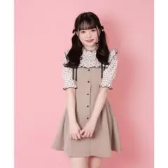 ROJITA ハートドットレースアップ半袖ワンピース 量産型