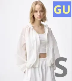 GU ジーユー＊UVカットシアーパーカ　オフホワイト Sサイズ