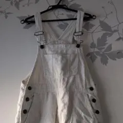 アイボリー コーデュロイ オーバーオール