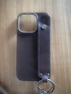 本革 iPhone14Pro用ケース ストラップ付き