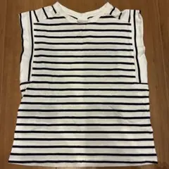 ZARA ボーダー ノースリーブ Tシャツ 120cmのサムネイル