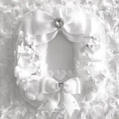 B8 トレカケース 硬質ケースデコ レースデコ 白 ホワイト 天使 羽