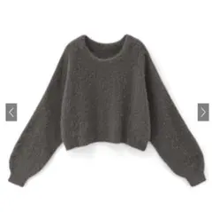 ショート丈フェザーニットプルオーバー[kz119]