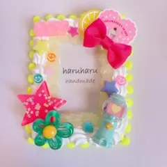 トレカケース デコ シャカシャカ ポップ カラフル ガチャ風 推し活 イエロー