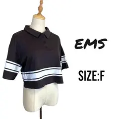 ⭐️c257⭐️EMS 人気♡ ポロシャツ 半袖 F チャコール ゆったり♡
