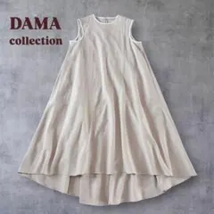 2【美品】DAMA collection リネン混　パイピングワンピースのサムネイル