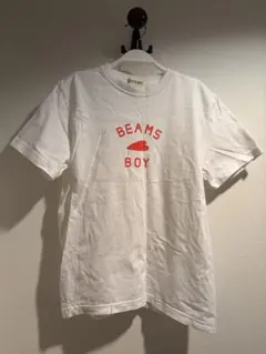 BEAMS BOY ロゴTシャツ ホワイト コットン100%
