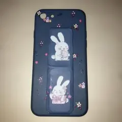ウサギデザイン ネイビー iPhoneケース