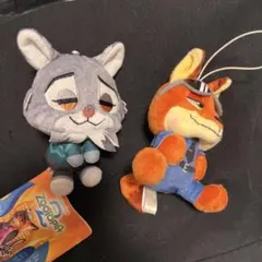 ズートピア ぬいぐるみキーホルダー 2種セット