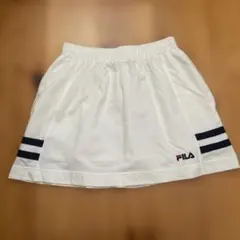 FILA テニススカート ホワイト ストライプ