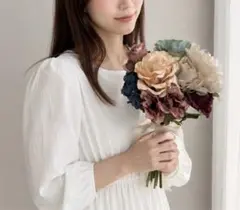 【ブートニア付】✿アーティフィシャルブーケ 造花ブーケ ウェディングブーケ✿