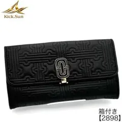 BVLGARI ブルガリ 長財布 パレンテシ フラップ 黒 ブラック 2898 