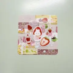 【ハンドメイド♥本体 88円】デコカード いちご うさぎ スイーツ コラージュ