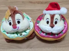ディズニーストア チップとデール クリスマス キーチェーン ドーナツ