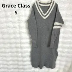 グレースクラス ニットワンピース 春 シンプル カジュアル きれいめ ゆったり