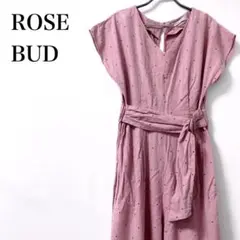 ROSE BUD ドット柄 オールインワン サロペット