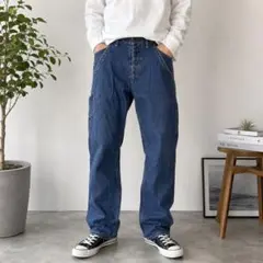 Johnbull デニムパンツ L 日本製 ボタンフライ 革パッチ ワークのサムネイル