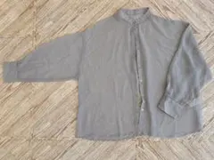 ad thie アドティエ シアーシャツ バンドカラー L グレーのサムネイル