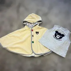 ベスト　ポンチョ　ケープ　ミキハウス　70 80 90