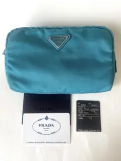 PRADA プラダ ナイロン製 ポーチ 三角ロゴ