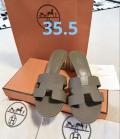 エルメス エトゥープ オアジス サンダル 35 - メルカリ