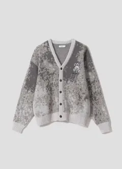 グラニフ ララココ ジャカード Vネック ニット カーディガン S 男女兼用