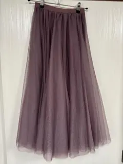 【美品】fifth チュールロングスカート　ダスティピンク
