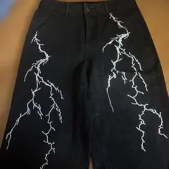 thunder y2kブラックデニム