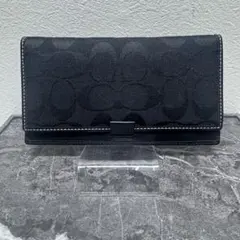 COACH コーチ シグネチャー 長財布 ブラック 札入れ