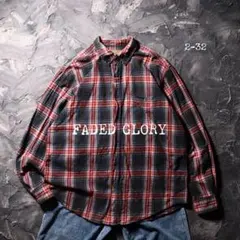 90’s Faded Glory ネルシャツ チェック　コットンのサムネイル