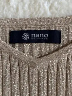 nano universe 半袖ニット ベージュ系