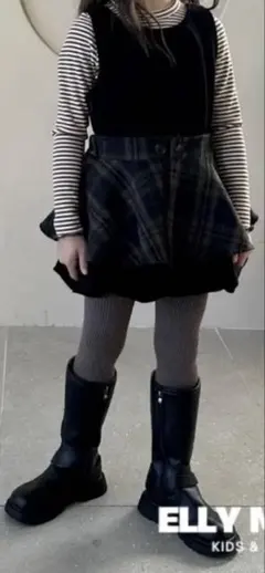 ellymolly チェックラップスカート