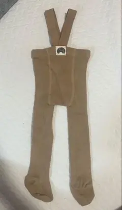 ベージュ サスペンダー付き ベビータイツ