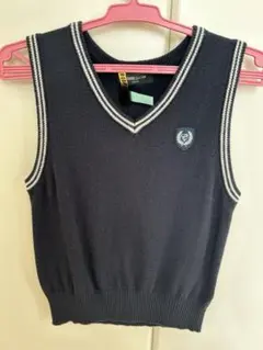 COMME CA ISM ネイビー Vネックベスト 120A