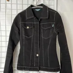 ブラックデニムジャケット ステッチデザインのサムネイル