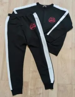 ライン入りスウェット　パジャマ　ベルメゾン　160　美品　修学旅行　自然学校