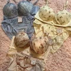 8. 新品お得な3セット　D70 ブラジャー ショーツ M ラブリー