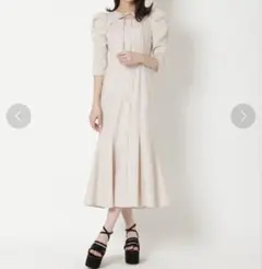 REDYAZEL　デコルテリボンあきマーメイドワンピース