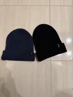 RVCA ルーカ 定番ニットキャップ ニット帽 ネイビー＆ブラック 色違2セット