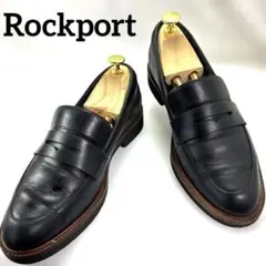 ロックポート ブラック レザー ローファー 24.5cm
