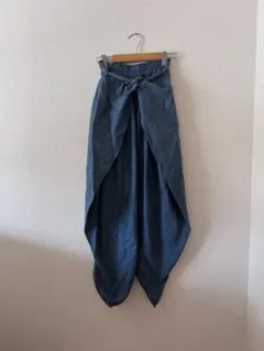 hatra 巻 ワイド サルエル はかま 袴 イージー デニム パンツ M - メルカリ