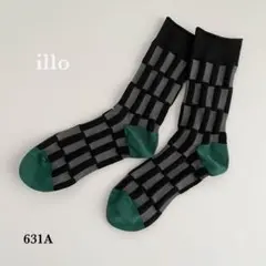 靴下　ソックス　レディース　ブラック×グレー　ブロックチェック　おしゃれ　セット