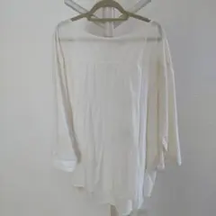 Studioclip ホワイト ティアード長袖シャツ