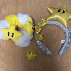 ユニバ　スター　カチューシャ　シュシュ　リング　指輪のサムネイル