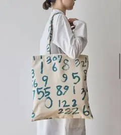 Chaledo コットンマイバッグ コモジアルファベット　数字　トートバッグ