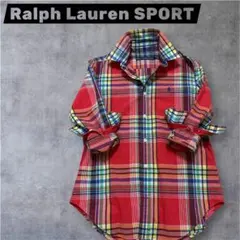 美品Ralph Lauren SPORT チェックシャツ XS 赤