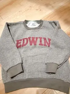 EDWIN グレー 裏起毛トレーナー 120cm
